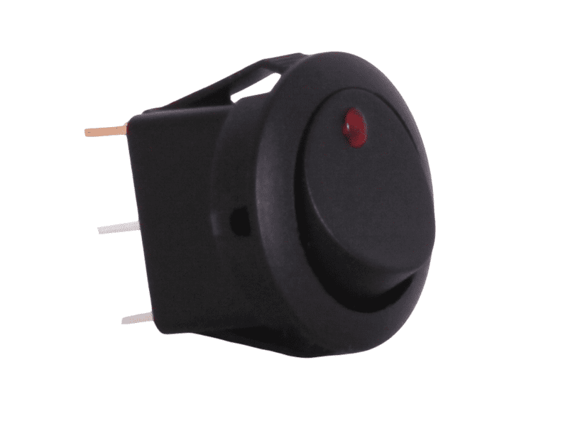 ROCKER SWITCH RED LIGHT - 12V SINGLE